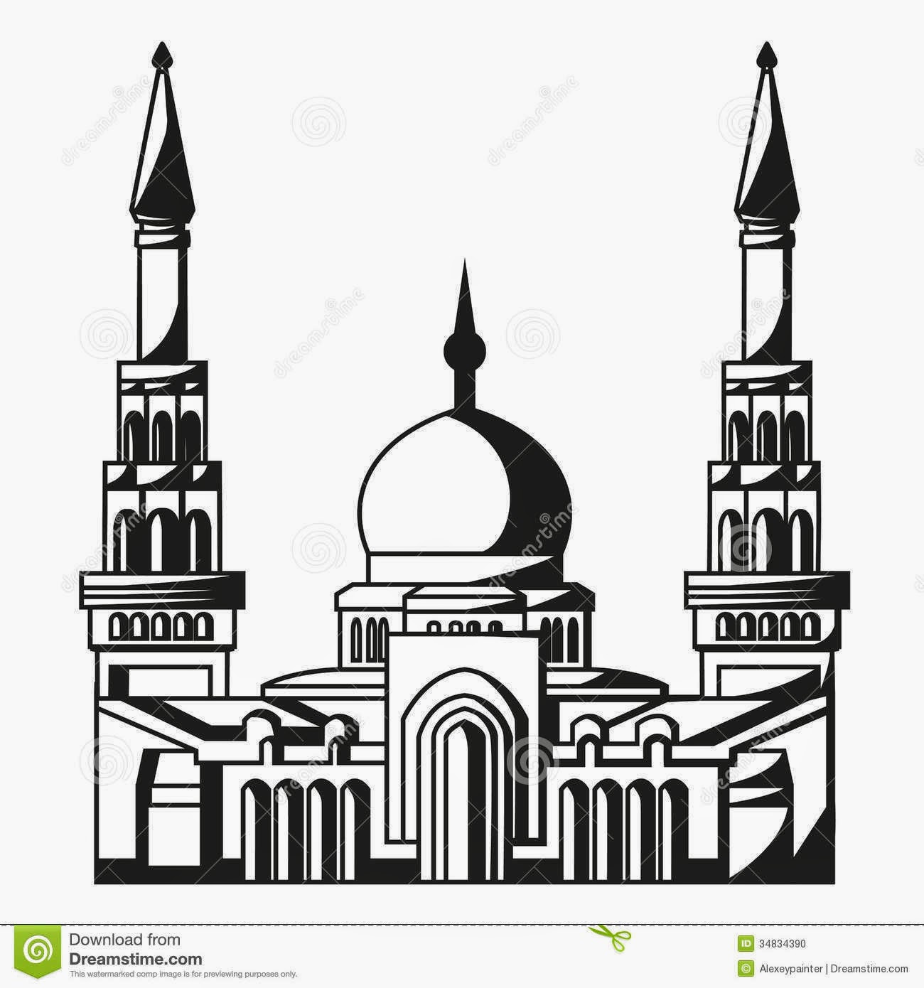 Contoh Gambar Ilustrasi Masjid Hilustrasi