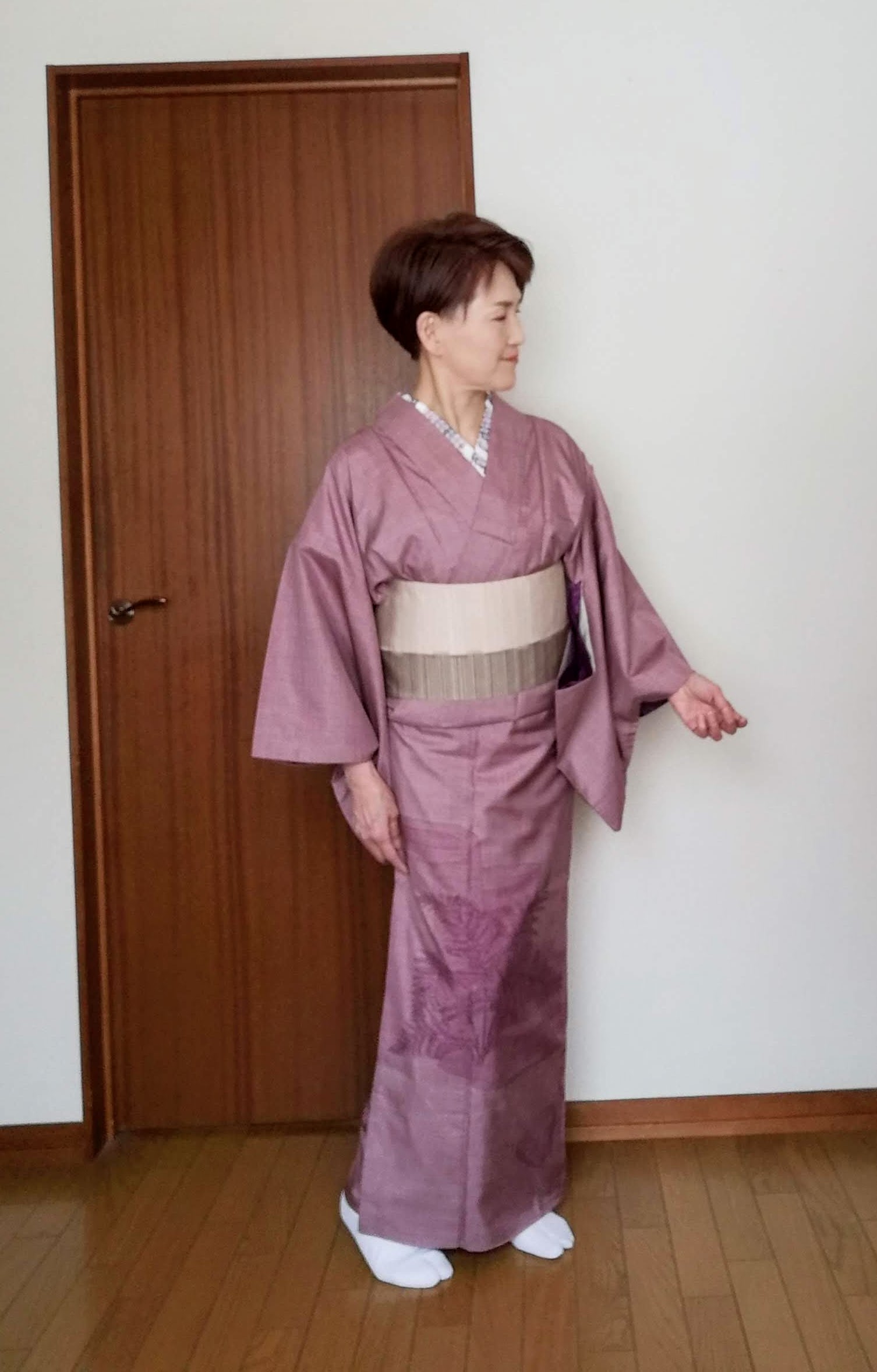 大島紬の付け下げ～稽古の着物と日常メンテのこと|50代60代の普段着物