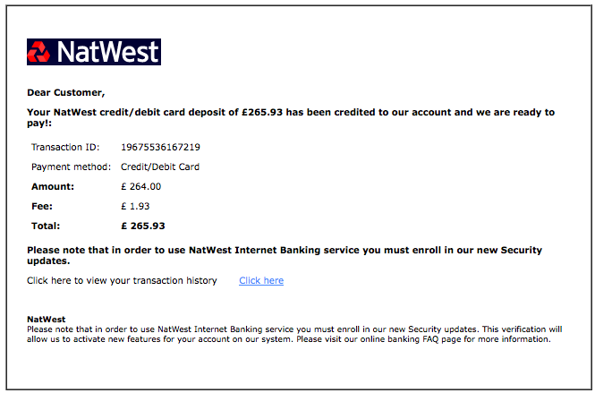 Natwest Order A Paper Statements