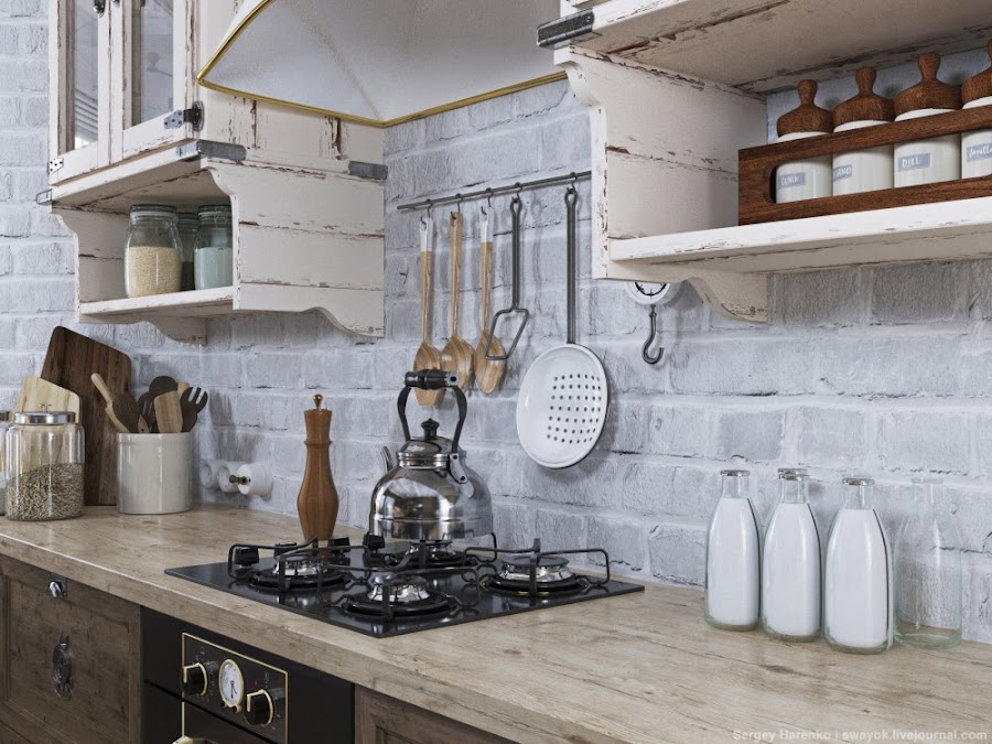 Una cocina industrial campestre | Decoración