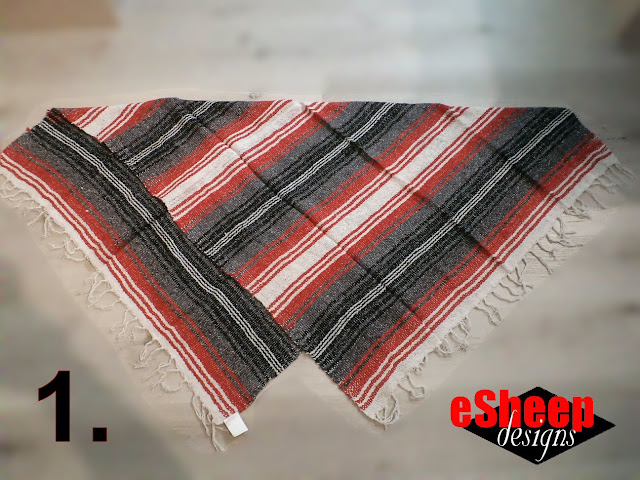 No Sew Blanket Poncho by eSheep Designs