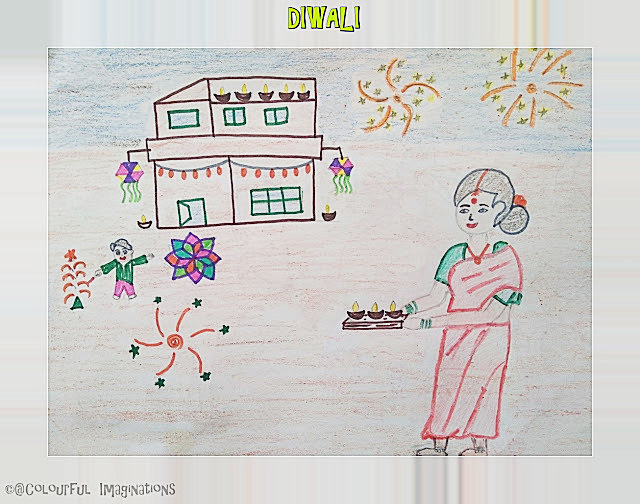 Image of Sketch Of Indian Kids Celebrating Diwali Festival Outline Editable  Illustration-KW858848-Picxy