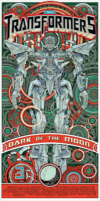 Transformers Dark of the Moon Standard Green Offset Poster by Jesse Philips