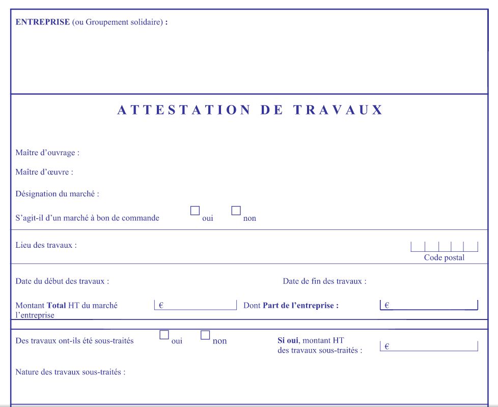 Exemple de lettre d'attestation début et fin travaux en format doc.