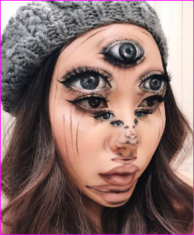 صور لخبيرة مكياج تحول الوجوه إلى لوحات سريالي للفنانة الكندية ميمي تشوي