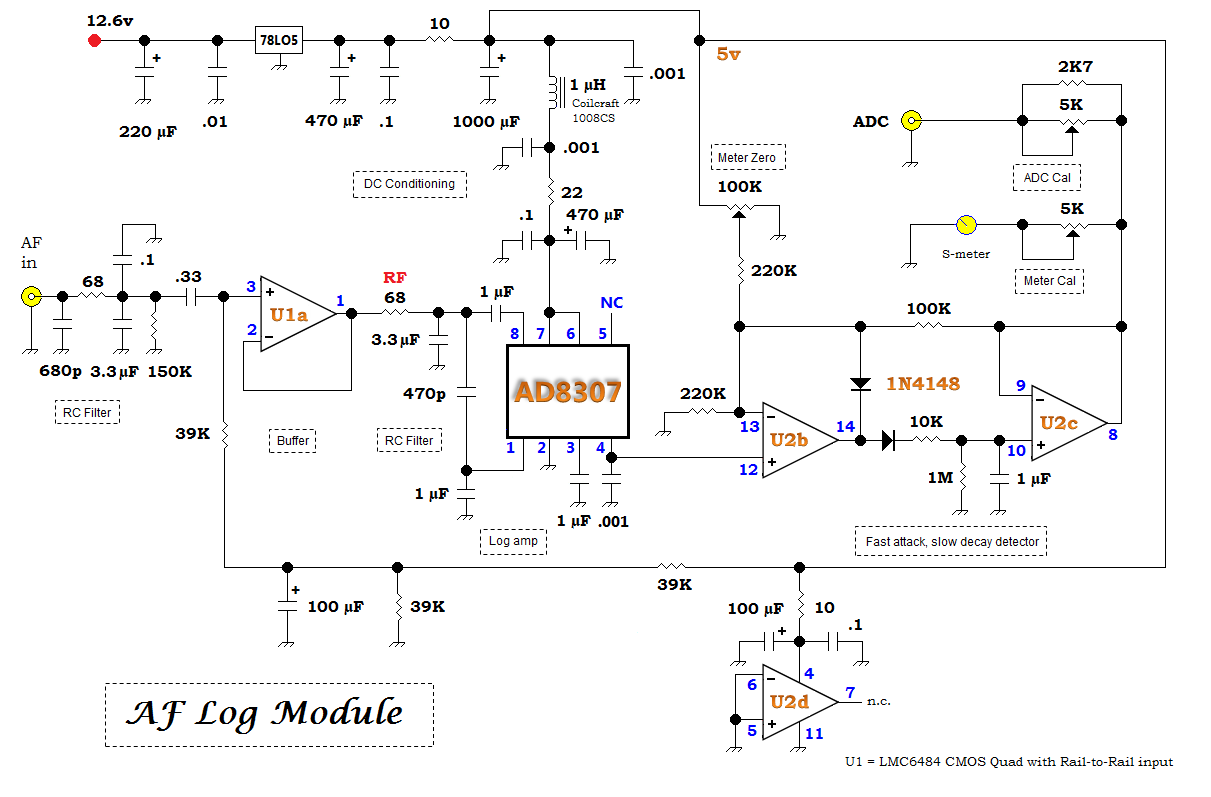 Ad8307 измеритель мощности схема 98 фото
