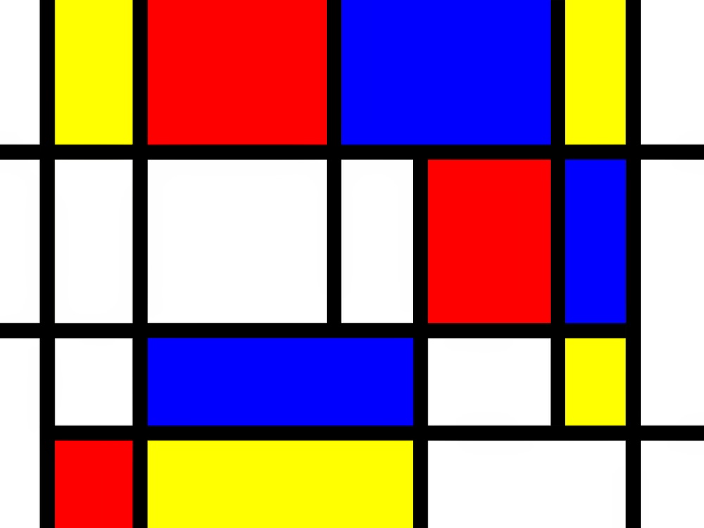 Resultado de imagen de mondrian imagenes