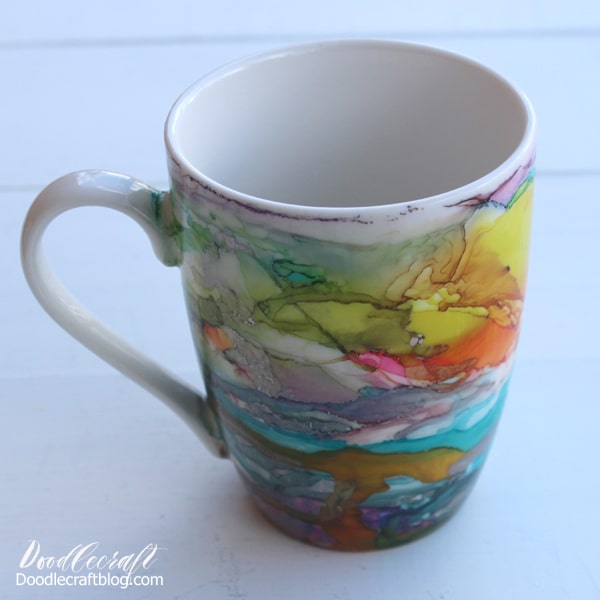 Alcohol Ink Art On Ceramic Mugs Video Tutorial