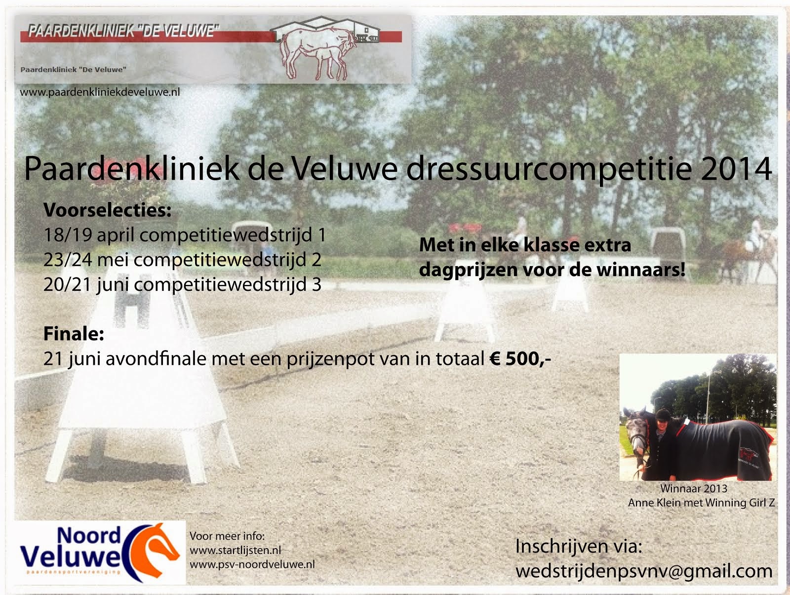 Dressuurcompetitie 2014 PSV Noord Veluwe