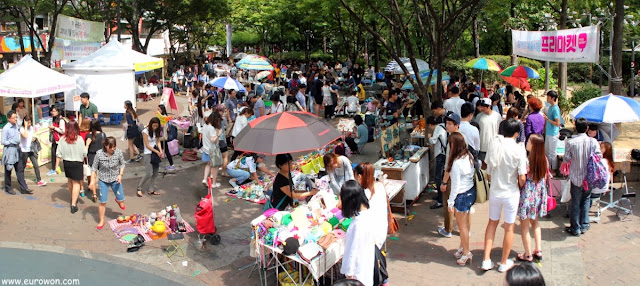 Panorámica del Free Market de Hongdae