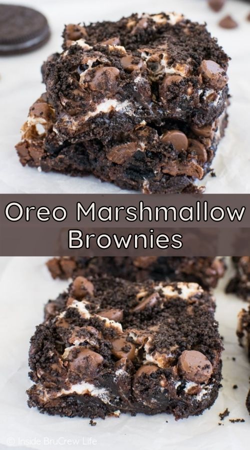 Oreo Marshmallow Brownies - Feeding Yours Life