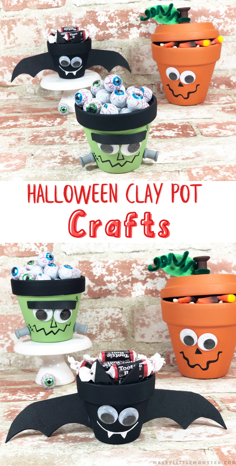 Halloween clay pot crafts Messy Little Monster