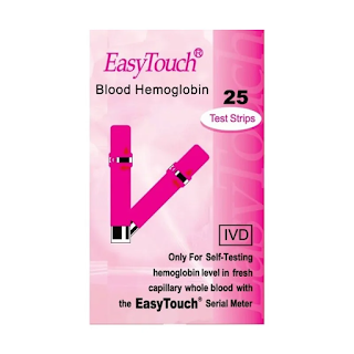 Strip cek Hemoglobin Easy Touch isi 25 strip