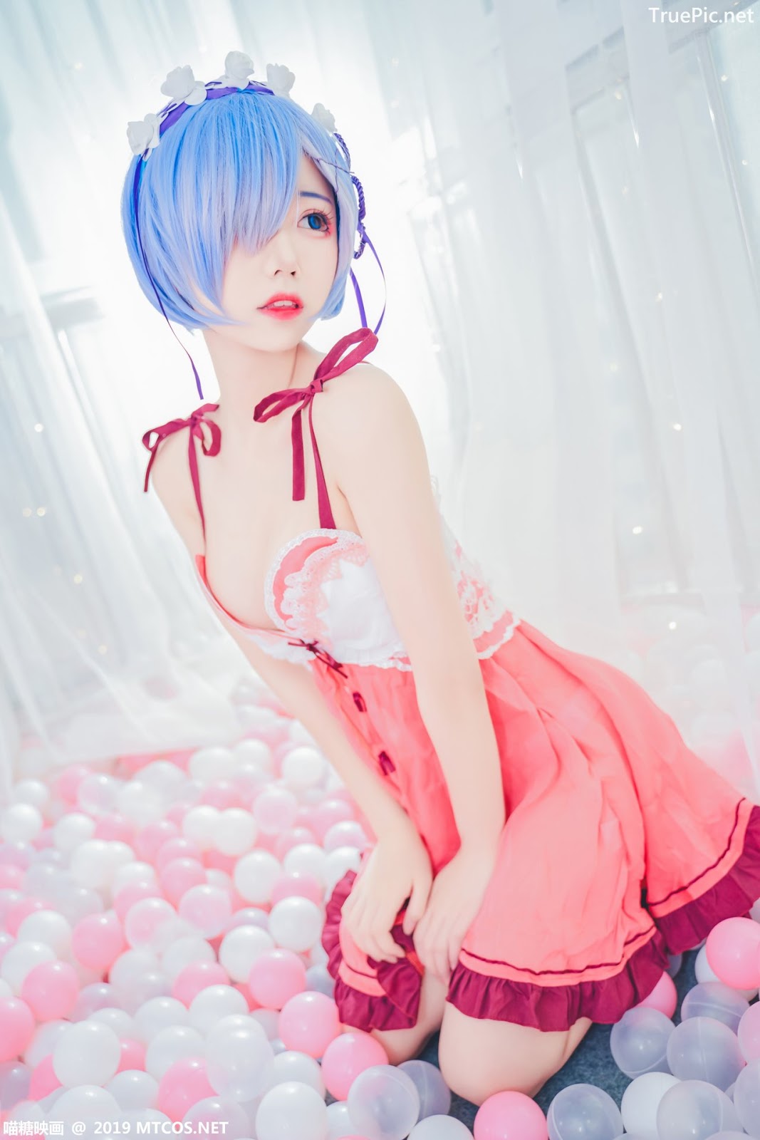 Image [MTCos] 喵糖映画 Vol.018 – Chinese Cute Model – Beautiful Rem Cosplay - TruePic.net - Picture-1