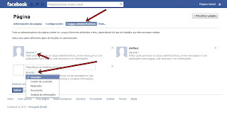 Colocar Gerente, moderador ou criador de conteúdo na página do facebook.