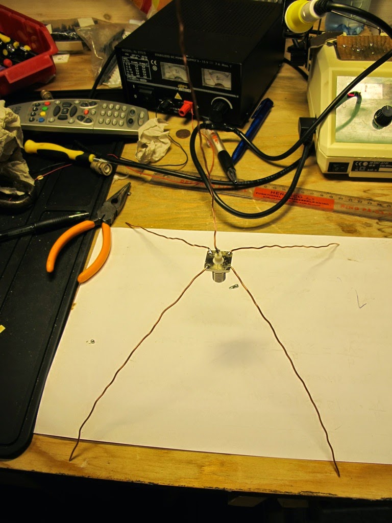 Aetherbusk Make Ground plane monopole antenna for 433 MHz