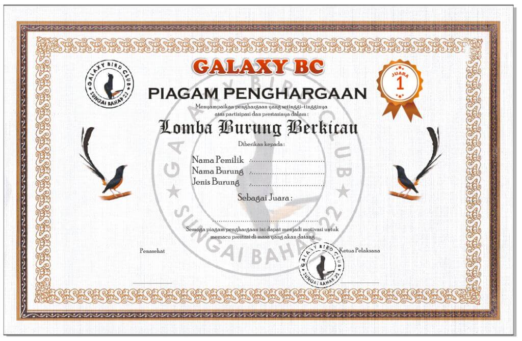 Membuat Desain Piagam Penghargaan Lomba Burung dengan Menggunakan