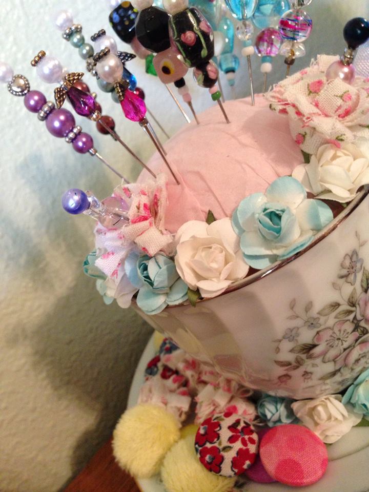 Tiggerscraps Tea Cup Pin Cushion Tiggerscraps Tea Cup Pin Cushion