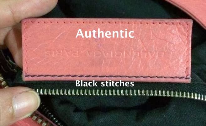 balenciaga leather tag