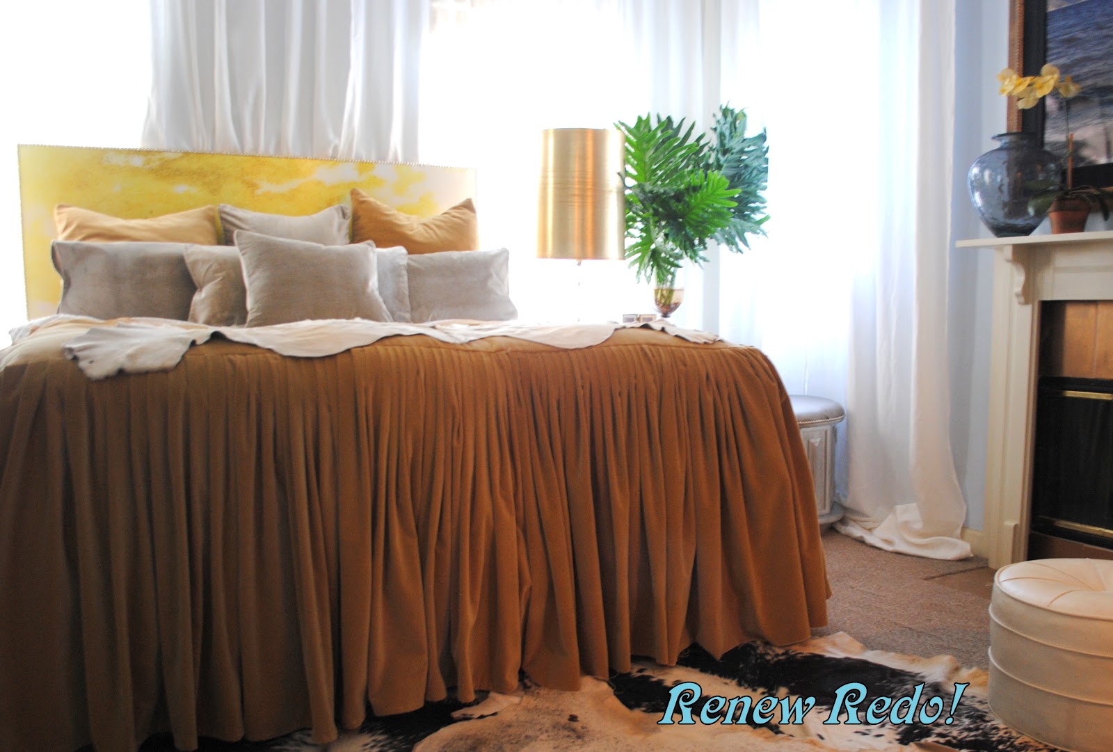 ReNew ReDo! Ruffled Velvet Bed Cover How To