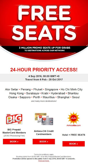 AirAsia Free Seats Promotion 2017