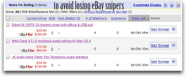 How to Avoid Losing to eBay Snipers