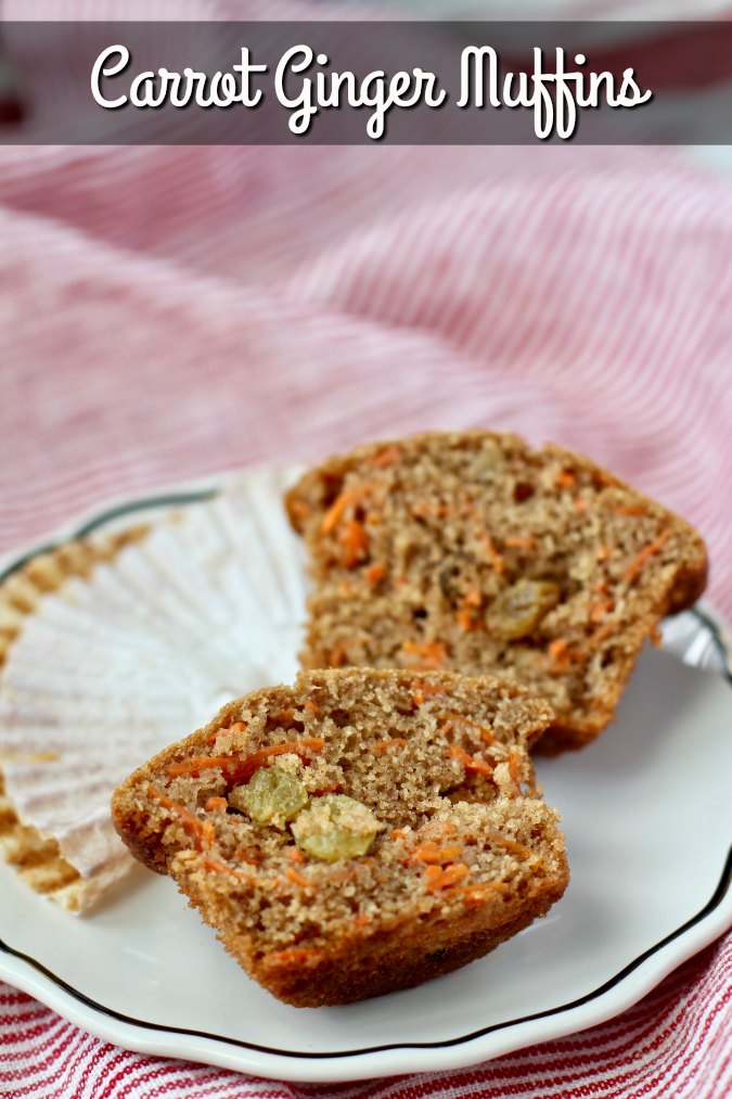 Carrot Ginger Muffins with pecans and raisins