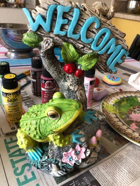 *Terra Garden*: Painting rocks and a frog