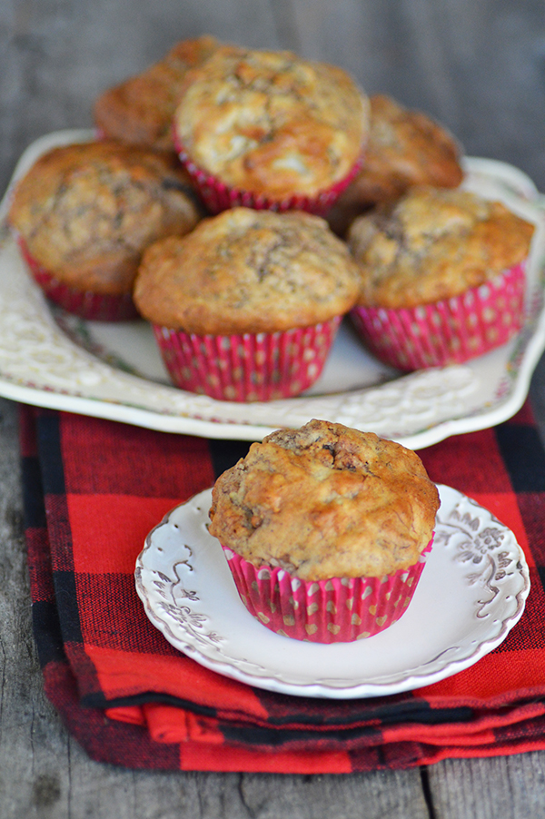 MUFFINS AUX BANANES, AUX POMMES ET À L'ÉRABLE