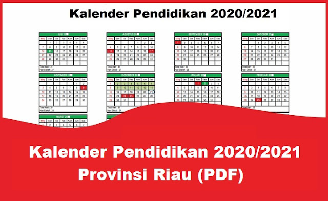 Kalender Pendidikan 2020/2021 Provinsi Riau