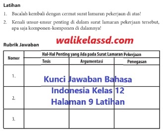 Kunci Jawaban Bahasa Indonesia Kelas 12 Halaman 9 Latihan Wali Kelas Sd Kunci Jawaban Bahasa Indonesia Kelas 12 Halaman 9 Latihan Wali Kelas Sd