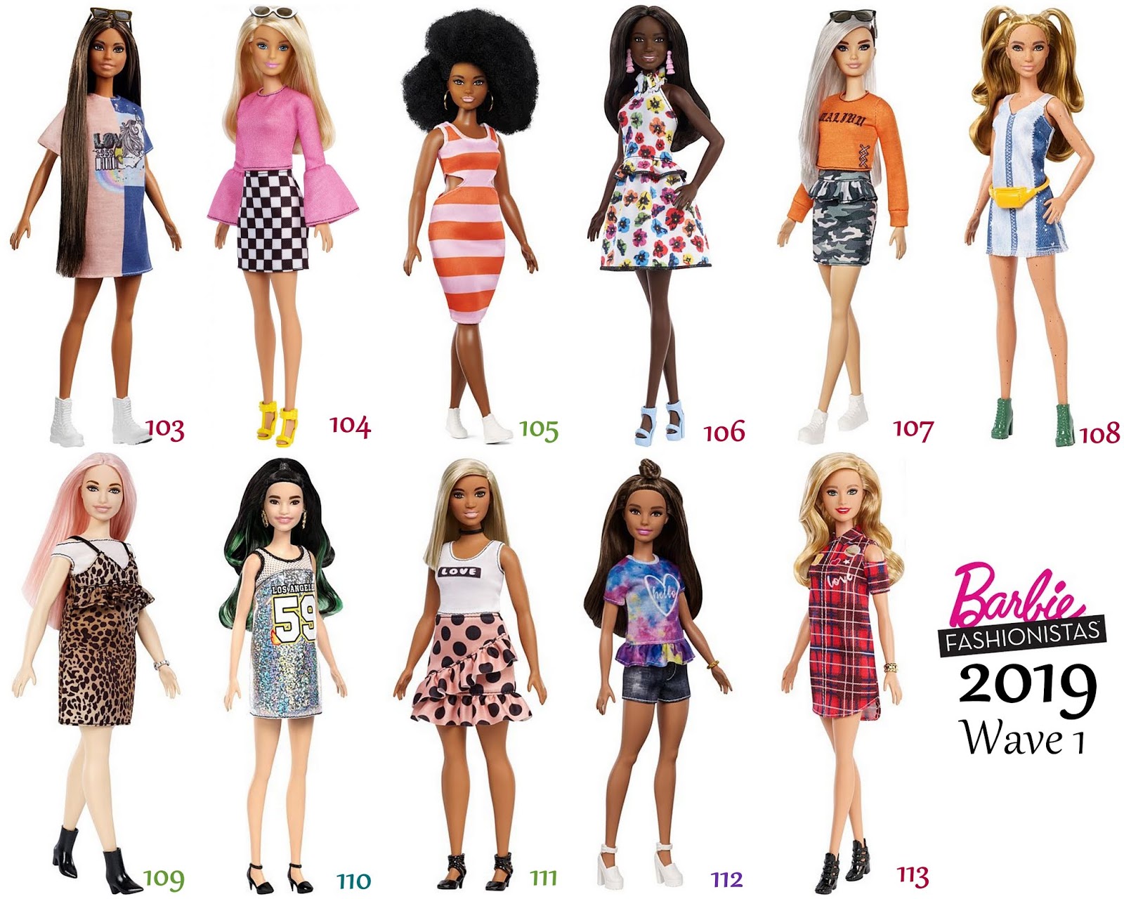 Barbie Fashionistas Checklist