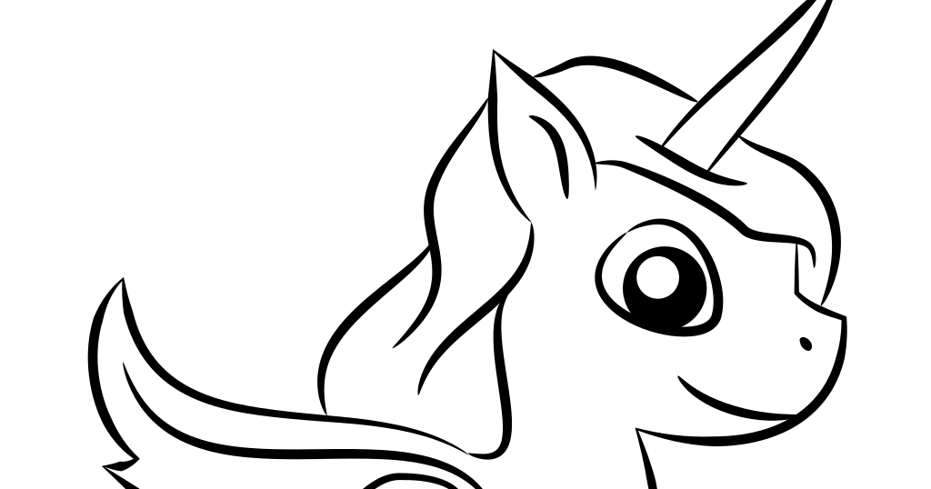 Unicorn coloring drawing easy sketch head pencil printable unicorns cute drawings last colouring draw deviantart cool sketches cartoon coloringhome outline coloring pages D: Free Cute Unicorn Coloring Pages Part 1