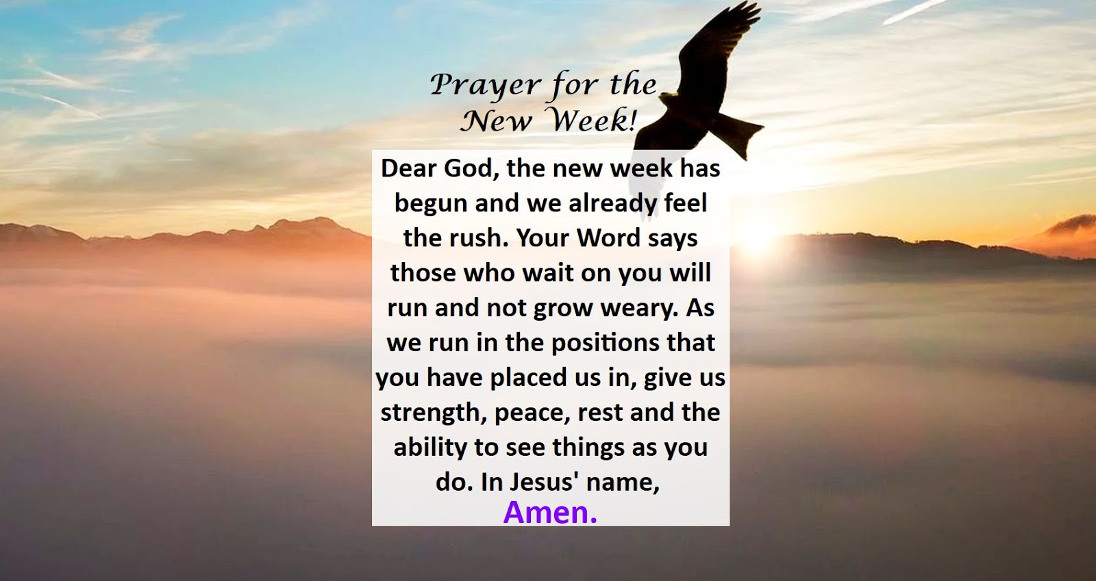 Prayer For New Week Happy New Week Wishes, Prayer And Messages