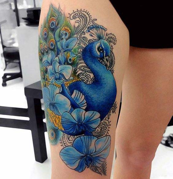 peacock tattoos for men