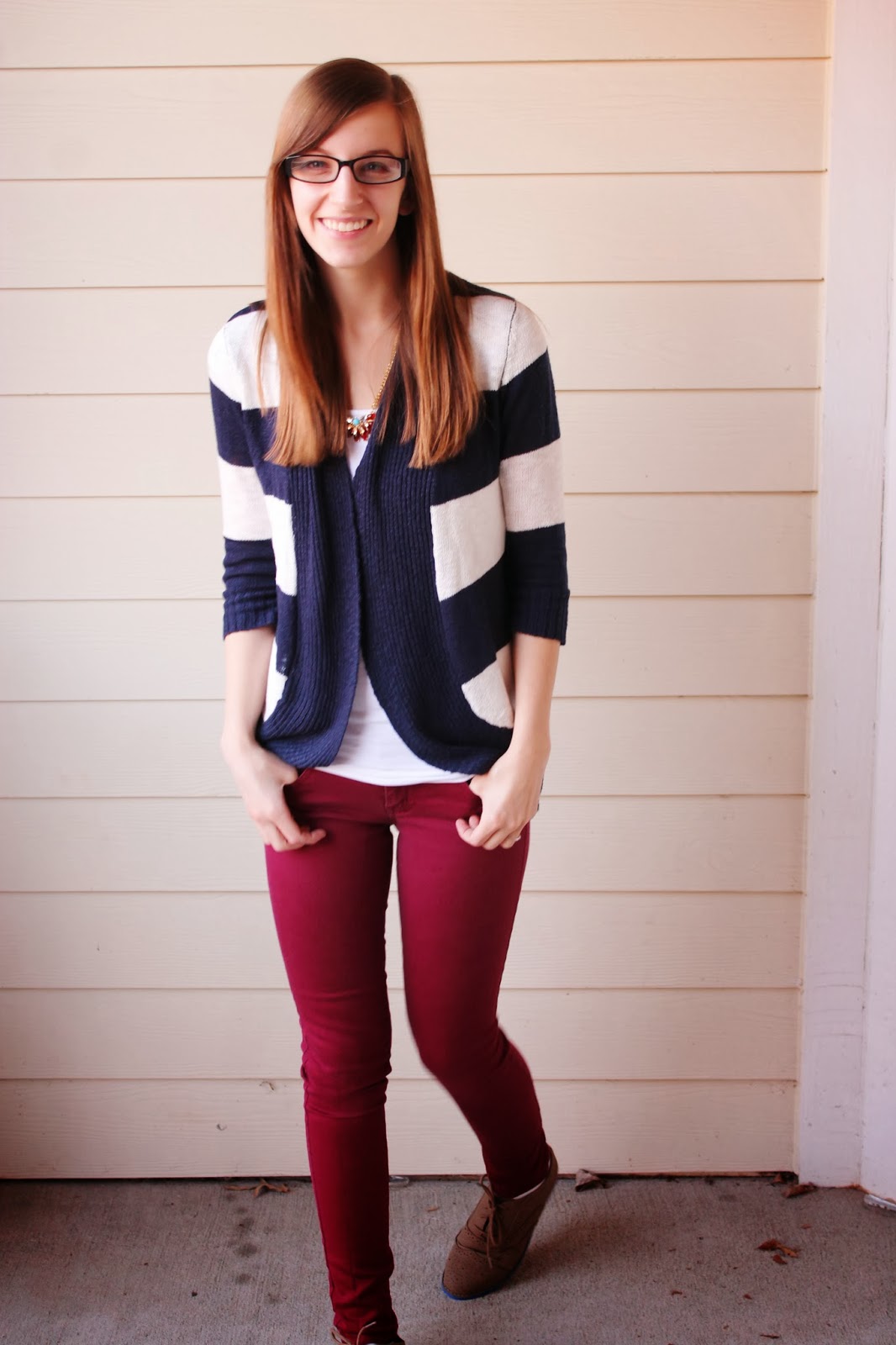 Stripes and Colored Denim - The Happy Flammily