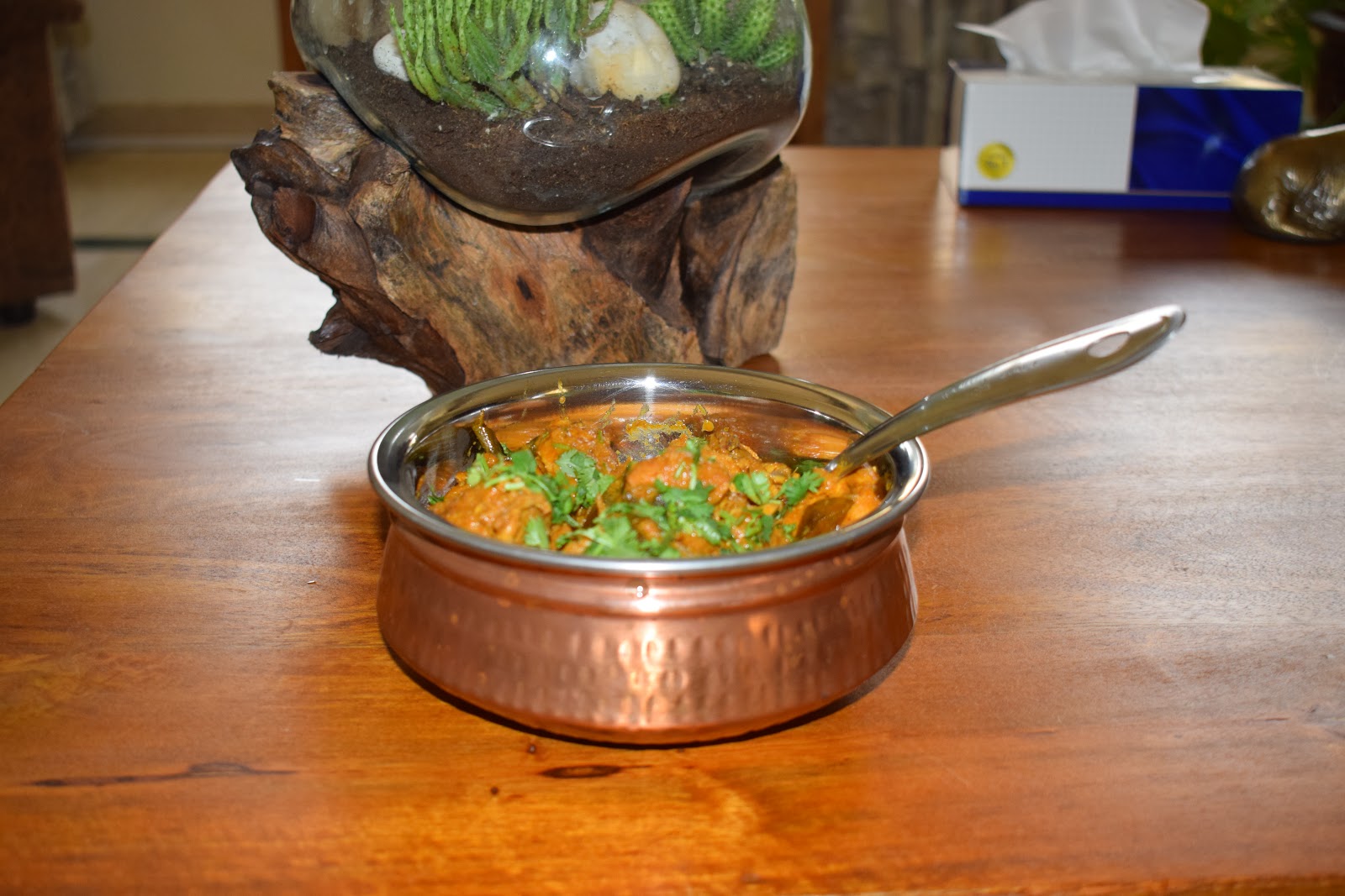 Slow cooked chicken curry with raisins and almonds My Indian Bistro