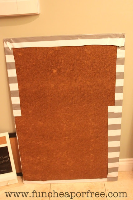 Back of DIY bulletin board, from Fun Cheap or Free