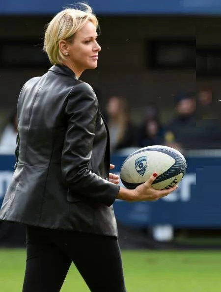 Princess Charlene was invited to rugby match by Montpellier rugby club's president Mohed Altrad, and vice president Jean-Luc Meissonnier