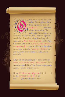 Custom Printables fairy tale birthday party invitation