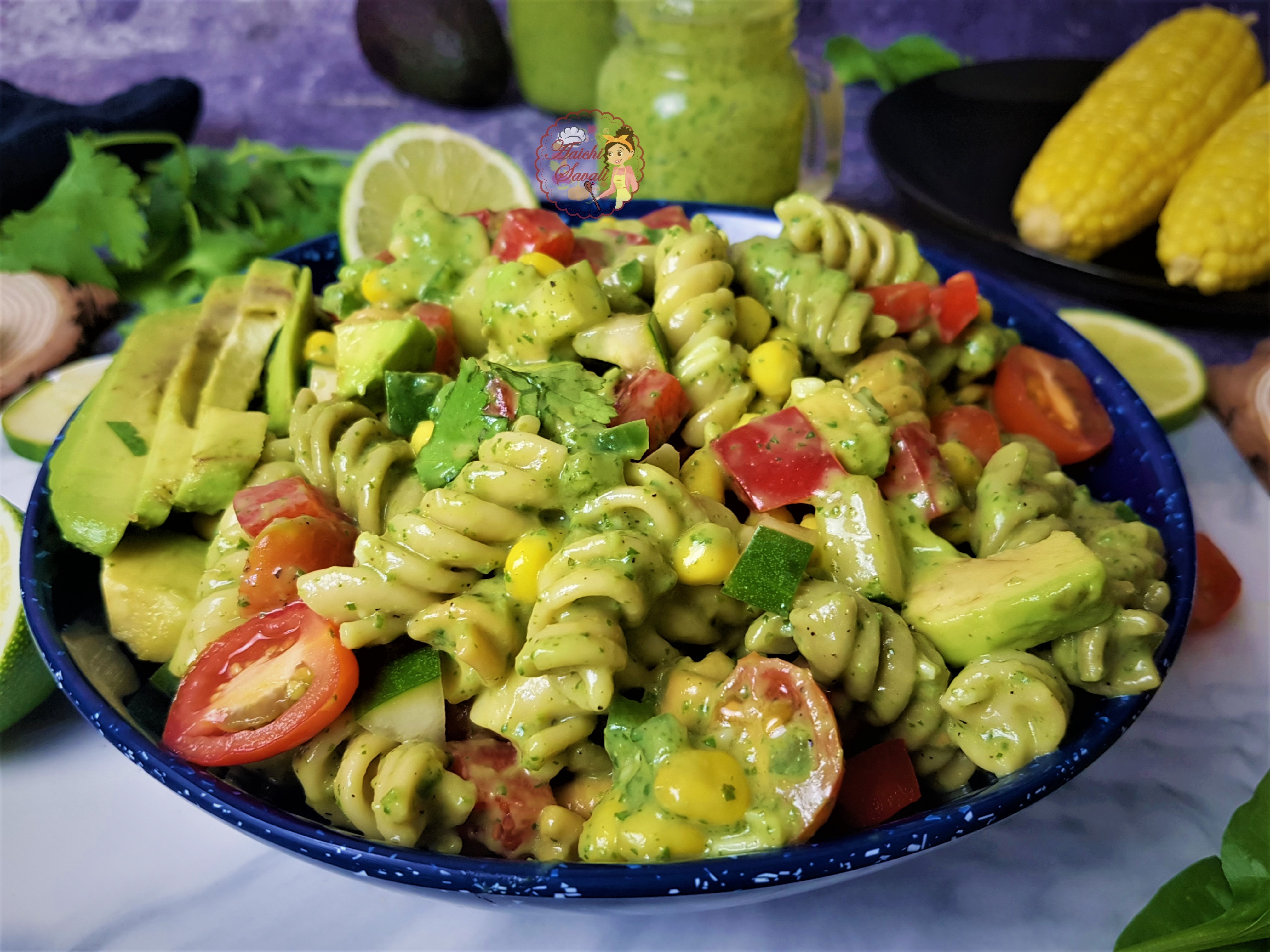 Instant Pot Italian Pasta Salad One Pot Creamy Avocado Pasta Salad Aaichi Savali