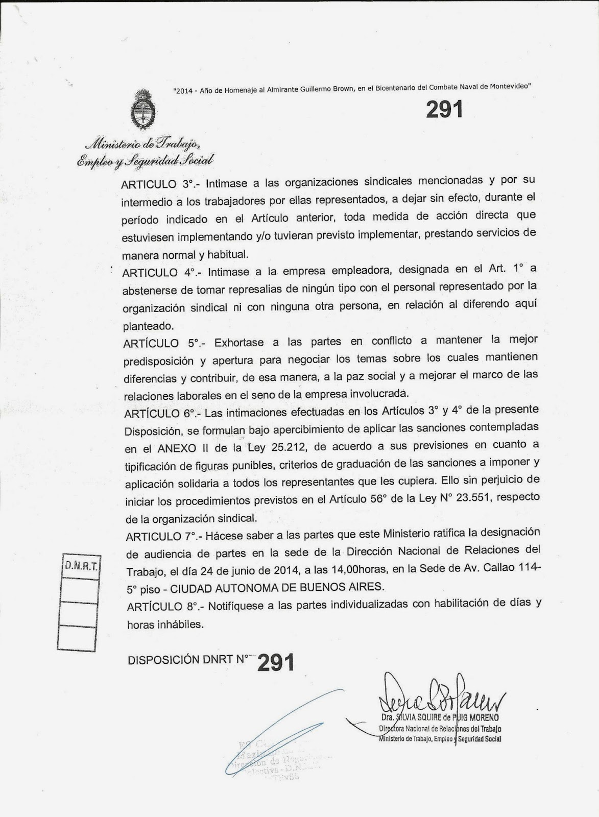 Conciliación obligatoria “por si hay conflicto”