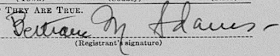 Bill Adams' signature