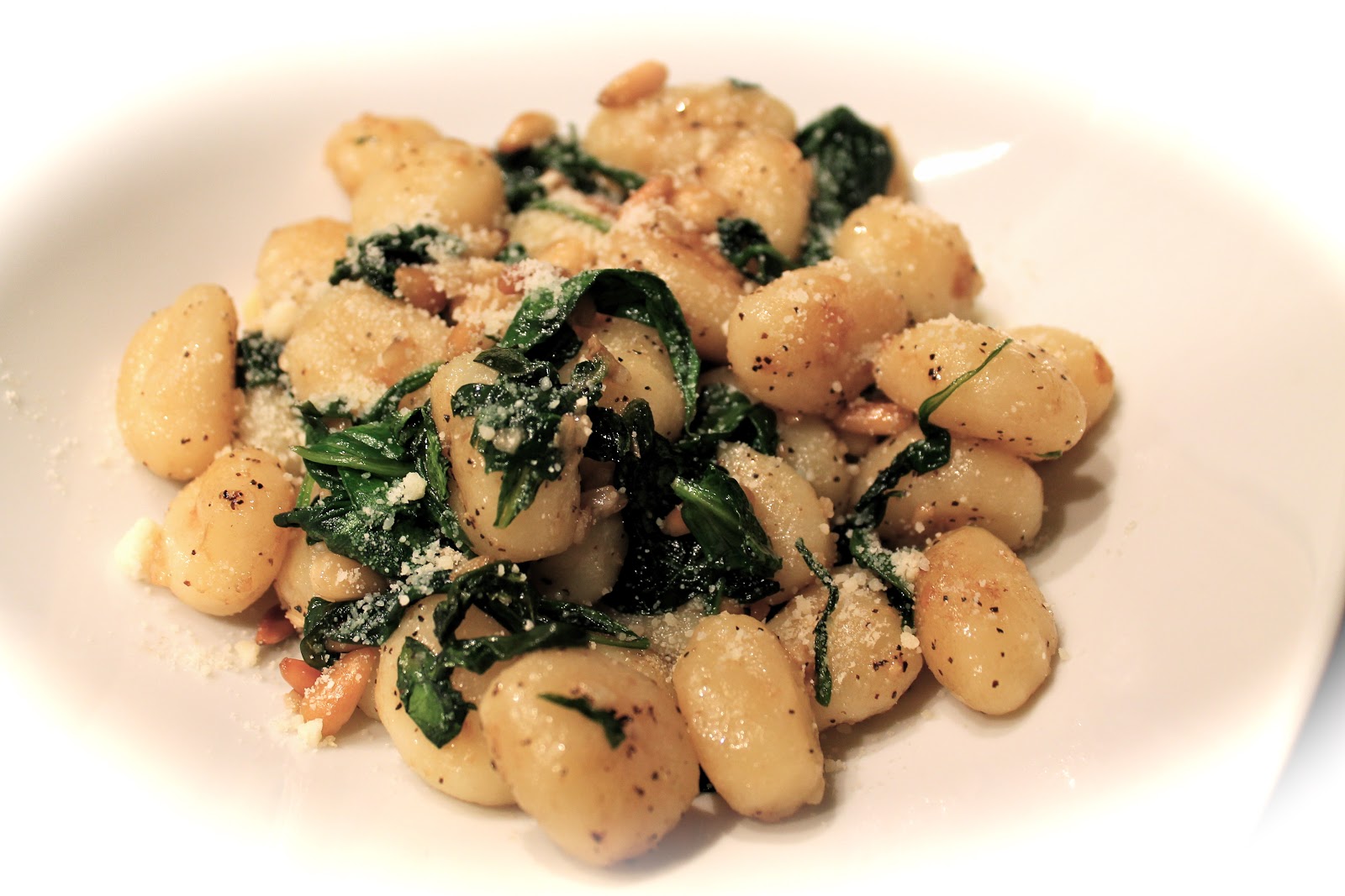 Lee Lee's Kitchen Brown Butter Gnocchi with Spinach and Pine Nuts