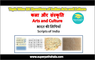 भारत की लिपियाँ GK Questions Set 1