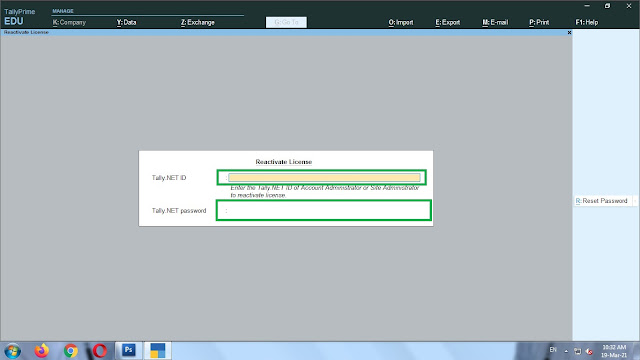 Enter Mail ID and Password