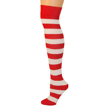 Striped Knee Socks, Thigh High Socks