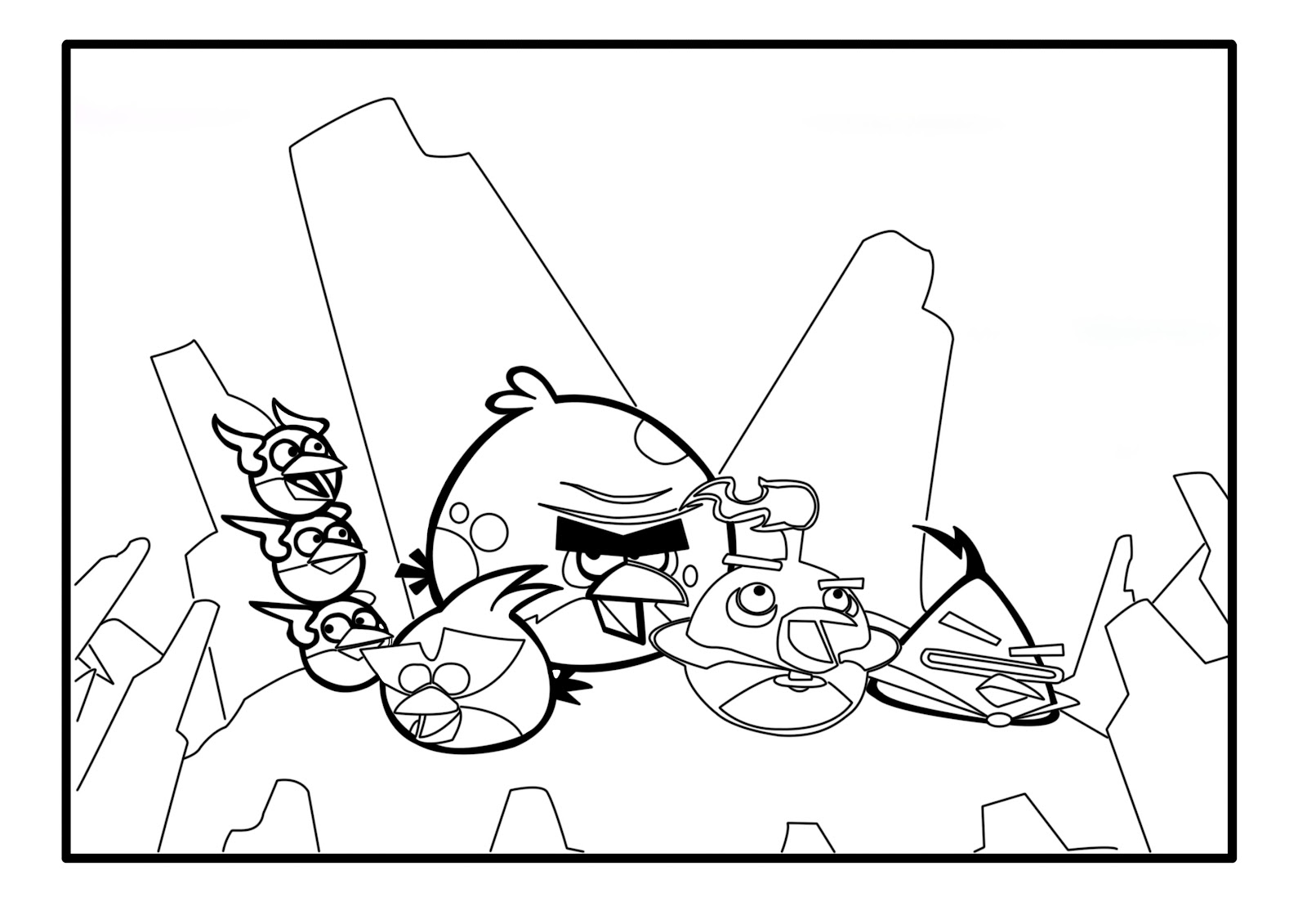 game angry birds space coloring pages - photo #24