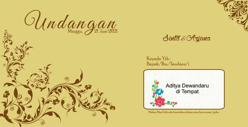 JAYA PRINT Print Label Nama Undangan Motif