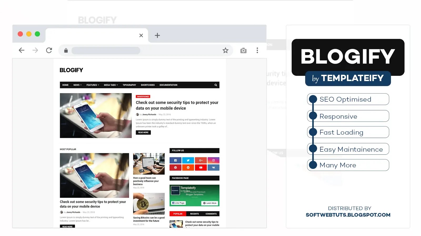 Blogify - Responsive Blogger Template